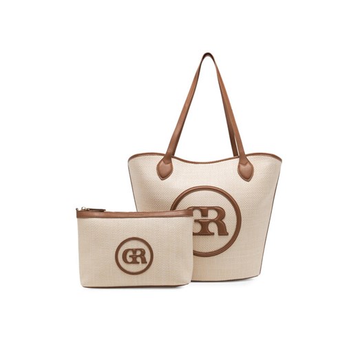 Gino Rossi Torebka TYLO-V Beżowy ze sklepu MODIVO w kategorii Torby Shopper bag - zdjęcie 182718764