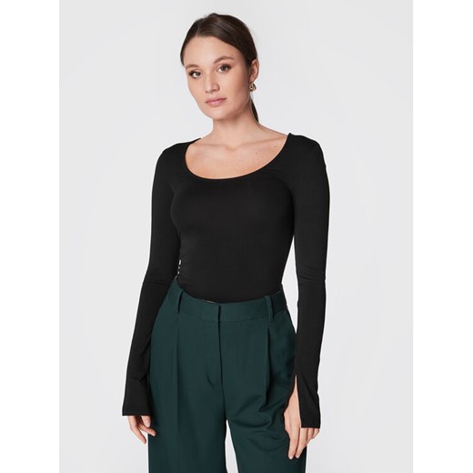 Gina Tricot Bluzka Agnes 18445 Czarny Slim Fit ze sklepu MODIVO w kategorii Bluzki damskie - zdjęcie 182718801
