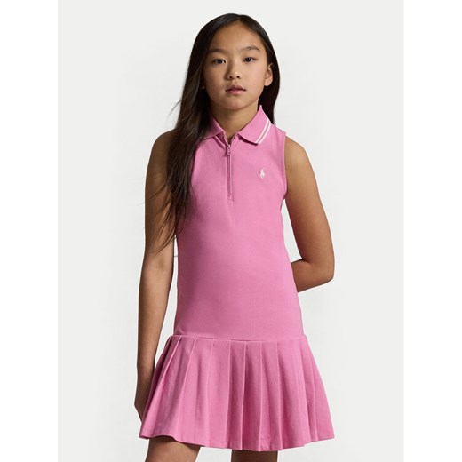Polo Ralph Lauren Sukienka codzienna 313965016001 Różowy Slim Fit ze sklepu MODIVO w kategorii Sukienki dziewczęce - zdjęcie 182718890