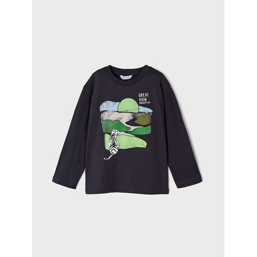 Mayoral Bluzka 3025 Czarny Regular Fit ze sklepu MODIVO w kategorii T-shirty chłopięce - zdjęcie 182718974