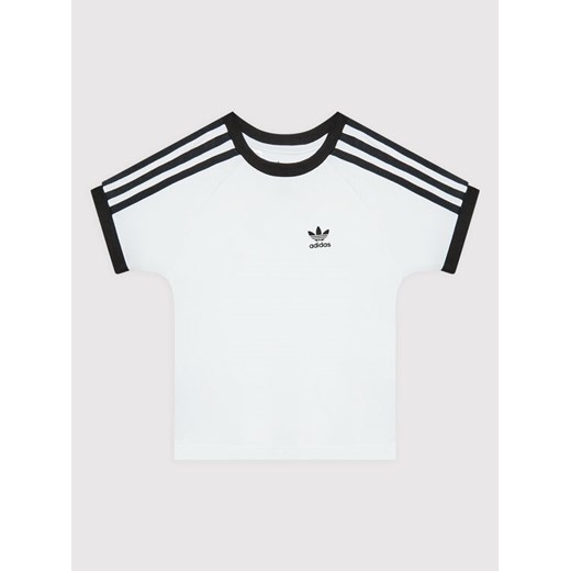 adidas T-Shirt adicolor 3-Stripes HK2912 Biały Loose Fit ze sklepu MODIVO w kategorii T-shirty chłopięce - zdjęcie 182718994