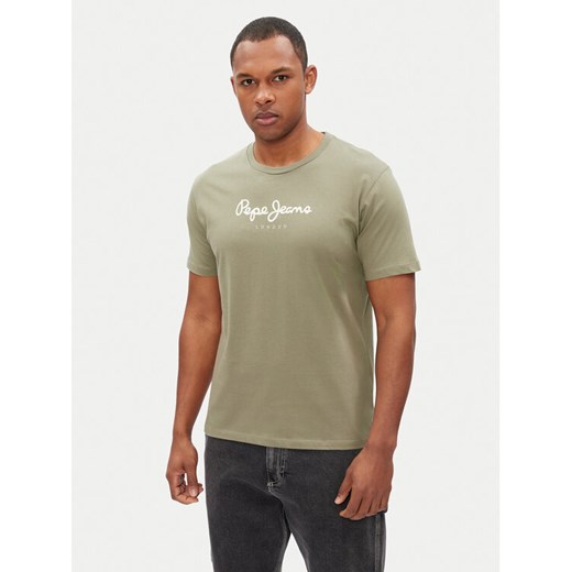Pepe Jeans T-Shirt Eggo N PM508208 Zielony Regular Fit ze sklepu MODIVO w kategorii T-shirty męskie - zdjęcie 182719020