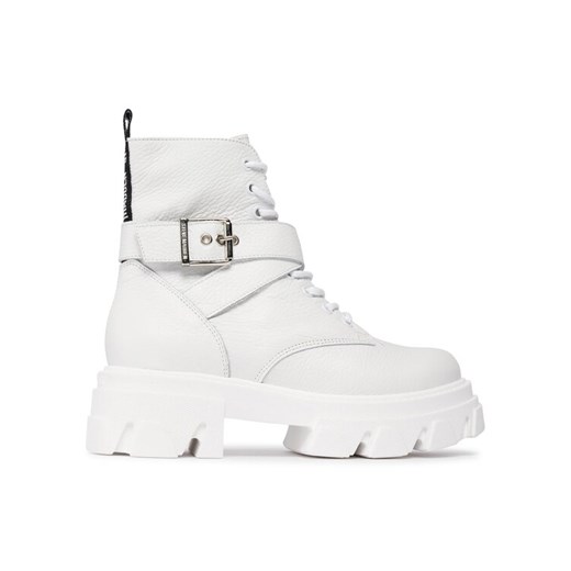 Steve Madden Trapery Mae Bootie SM19000034 SM19000034-107 Biały ze sklepu MODIVO w kategorii Workery damskie - zdjęcie 182719081