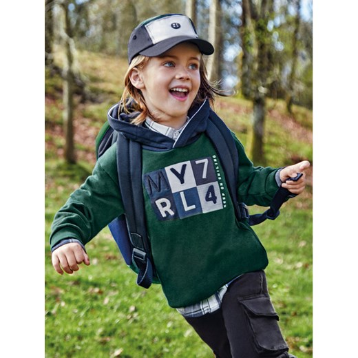 Mayoral Bluza 4454 Zielony Regular Fit ze sklepu MODIVO w kategorii Bluzy chłopięce - zdjęcie 182719102