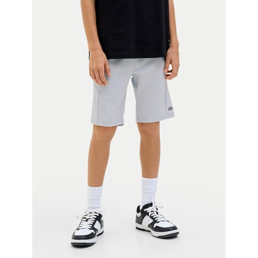 Jack&Jones Junior Szorty sportowe Gordon Fusion 12274667 Szary Slim Fit ze sklepu MODIVO w kategorii Spodenki chłopięce - zdjęcie 182719104