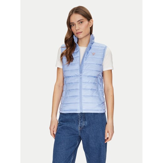 Guess Jeans Bezrękawnik W5RN55 WHAB2 Niebieski Regular Fit ze sklepu MODIVO w kategorii Kamizelki damskie - zdjęcie 182719132