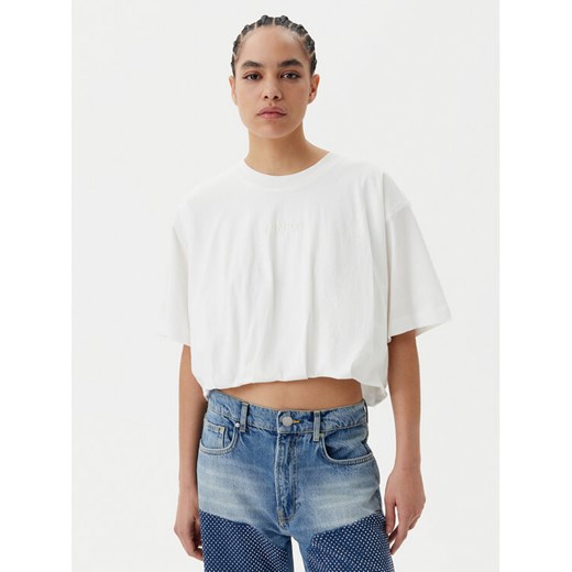 PINKO T-Shirt Torrone 104257 A2F8 Biały Regular Fit ze sklepu MODIVO w kategorii Bluzki damskie - zdjęcie 182719151