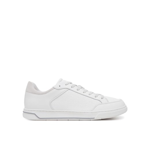 Calvin Klein Sneakersy Low Top Lace Up Lth Mono HM0HM01756 Biały ze sklepu MODIVO w kategorii Buty sportowe męskie - zdjęcie 182719154
