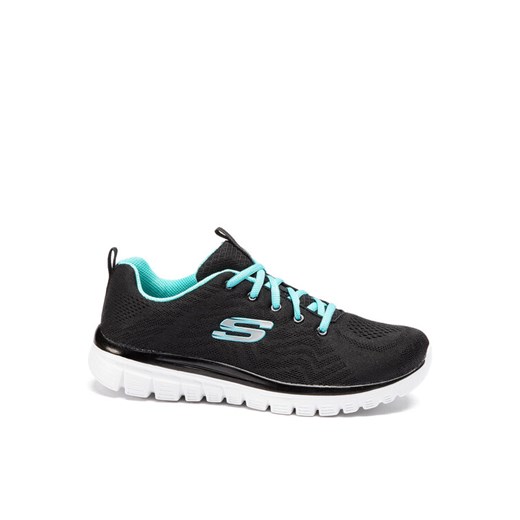 Skechers Sneakersy Get Connected 12615/BKTQ Czarny ze sklepu MODIVO w kategorii Buty sportowe damskie - zdjęcie 182719173