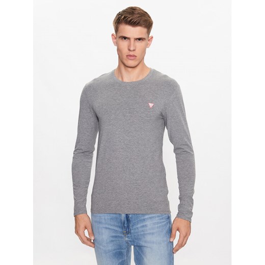 Guess Longsleeve M2YI28 J1314 Szary Slim Fit ze sklepu MODIVO w kategorii T-shirty męskie - zdjęcie 182719183