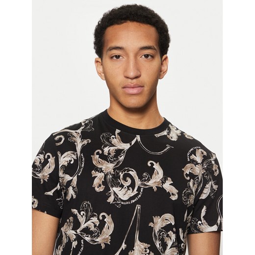 Versace Jeans Couture T-Shirt 78GAH6S0 Czarny Slim Fit ze sklepu MODIVO w kategorii T-shirty męskie - zdjęcie 182719250