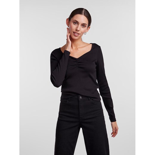 Pieces Bluzka 17135564 Czarny Slim Fit ze sklepu MODIVO w kategorii Bluzki damskie - zdjęcie 182719251