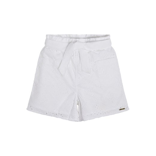 Guess Szorty materiałowe J3GD04 WFGJ0 Biały Relaxed Fit ze sklepu MODIVO w kategorii Spodenki dziewczęce - zdjęcie 182719291