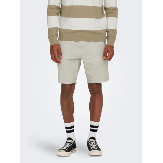 Only & Sons Szorty materiałowe 22024967 Szary Loose Fit ze sklepu MODIVO w kategorii Spodenki męskie - zdjęcie 182719333