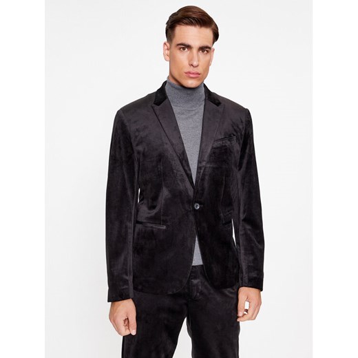 Guess Marynarka Fulham M3BN15 K54M0 Czarny Regular Fit ze sklepu MODIVO w kategorii Marynarki męskie - zdjęcie 182719480