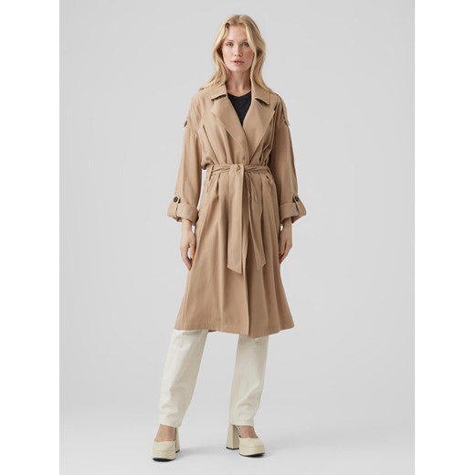 Vero Moda Trencz Bella 10252979 Beżowy Relaxed Fit ze sklepu MODIVO w kategorii Płaszcze damskie - zdjęcie 182719542