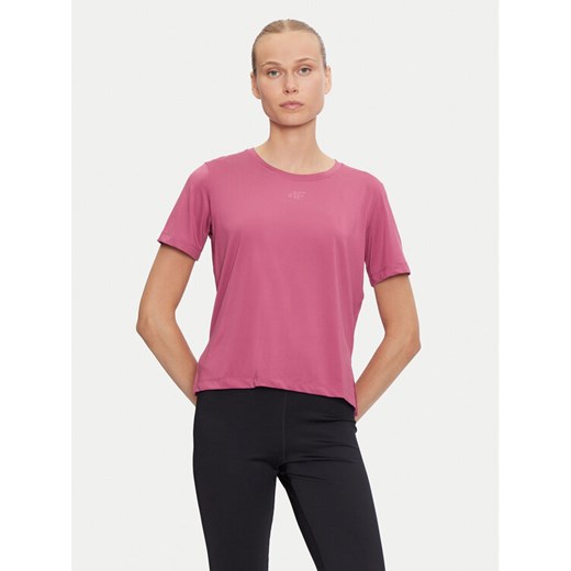 4F Koszulka techniczna 4FWAW24TFTSF1012 Różowy Loose Fit ze sklepu MODIVO w kategorii Bluzki damskie - zdjęcie 182719561