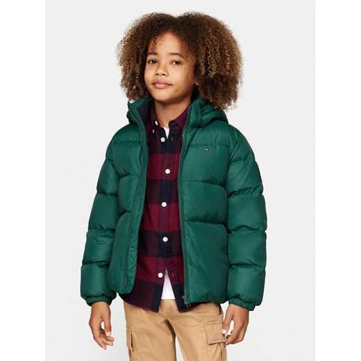 Tommy Hilfiger Kurtka zimowa Essential KB0KB08341 D Zielony Regular Fit ze sklepu MODIVO w kategorii Kurtki chłopięce - zdjęcie 182719562