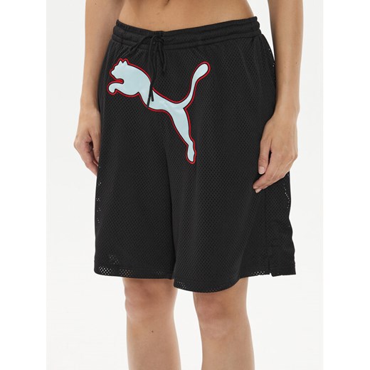 Puma Szorty sportowe DUA LIPA 536636 Czarny Loose Fit ze sklepu MODIVO w kategorii Szorty - zdjęcie 182719690
