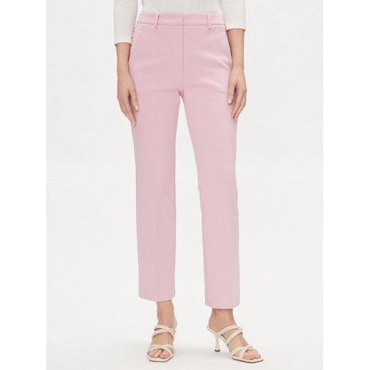 Weekend Max Mara Spodnie materiałowe Basco 2415781051 Różowy Straight Leg ze sklepu MODIVO w kategorii Spodnie damskie - zdjęcie 182719761