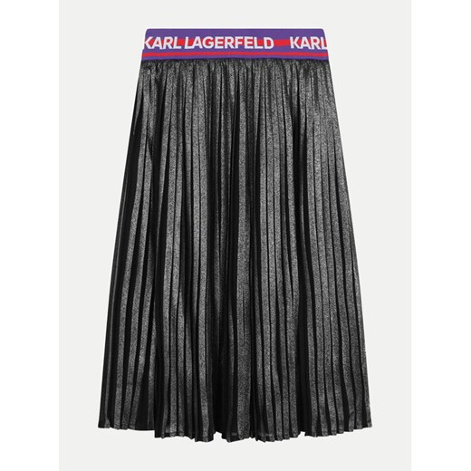 Karl Lagerfeld Kids Spódnica plisowana Z30196 S Szary Regular Fit ze sklepu MODIVO w kategorii Spódnice dziewczęce - zdjęcie 182719764