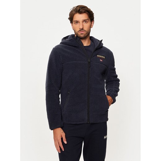Napapijri Polar T-Tynik NP0A4IA8 Granatowy Regular Fit ze sklepu MODIVO w kategorii Bluzy męskie - zdjęcie 182719791