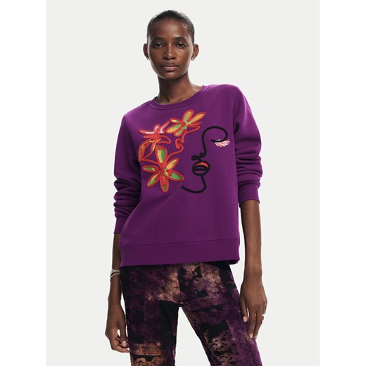 Desigual Bluza Lady 24WWSK16 Fioletowy Regular Fit ze sklepu MODIVO w kategorii Bluzy damskie - zdjęcie 182719842