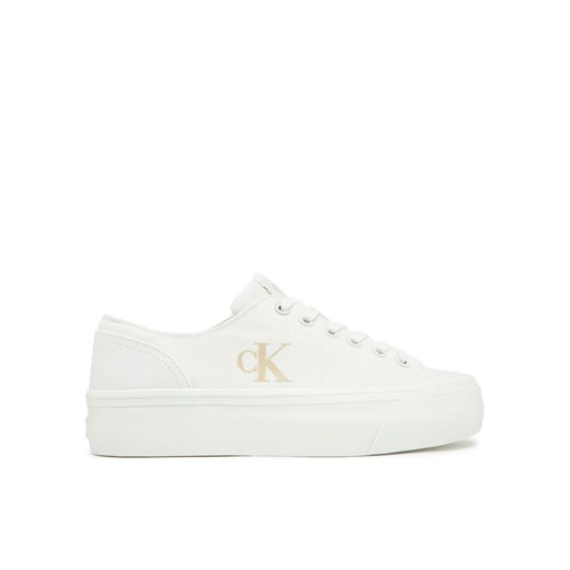 Calvin Klein Jeans Tenisówki Vulc Flatform Low Cv Mg YW0YW01763 Biały ze sklepu MODIVO w kategorii Trampki damskie - zdjęcie 182719891