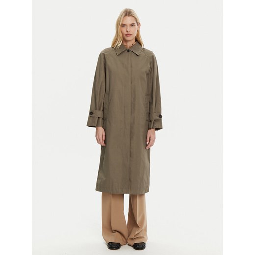 Tommy Hilfiger Płaszcz przejściowy WW0WW44412 Brązowy Relaxed Fit ze sklepu MODIVO w kategorii Płaszcze damskie - zdjęcie 182720042