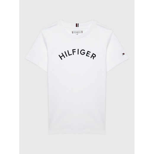 Tommy Hilfiger T-Shirt Arched KS0KS00401 D Biały Regular Fit ze sklepu MODIVO w kategorii T-shirty chłopięce - zdjęcie 182720052