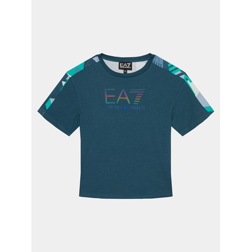 EA7 Emporio Armani T-Shirt 3DBT54 BJ02Z 1821 Srebrny Regular Fit ze sklepu MODIVO w kategorii T-shirty chłopięce - zdjęcie 182720060