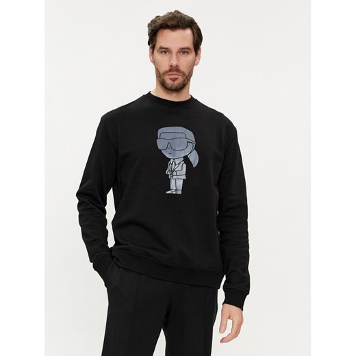 KARL LAGERFELD Bluza 705428 542941 Czarny Regular Fit ze sklepu MODIVO w kategorii Bluzy męskie - zdjęcie 182720074