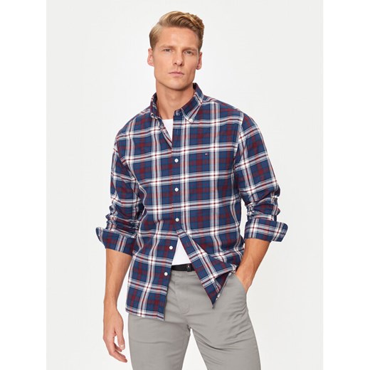 Tommy Hilfiger Koszula MW0MW37206 Granatowy Regular Fit ze sklepu MODIVO w kategorii Koszule męskie - zdjęcie 182720210