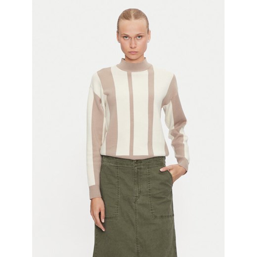 Vero Moda Sweter Gold New Art 10311357 Beżowy Regular Fit ze sklepu MODIVO w kategorii Swetry damskie - zdjęcie 182720261