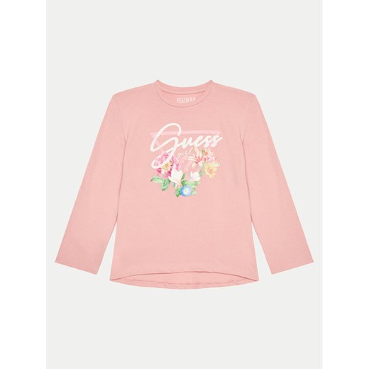 Guess Bluzka J4YI38 K6YW4 Różowy Regular Fit ze sklepu MODIVO w kategorii Bluzki dziewczęce - zdjęcie 182720272