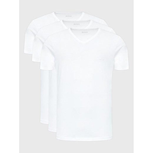 Boss Komplet 3 t-shirtów Classic 50475285 Biały Regular Fit ze sklepu MODIVO w kategorii T-shirty męskie - zdjęcie 182720291