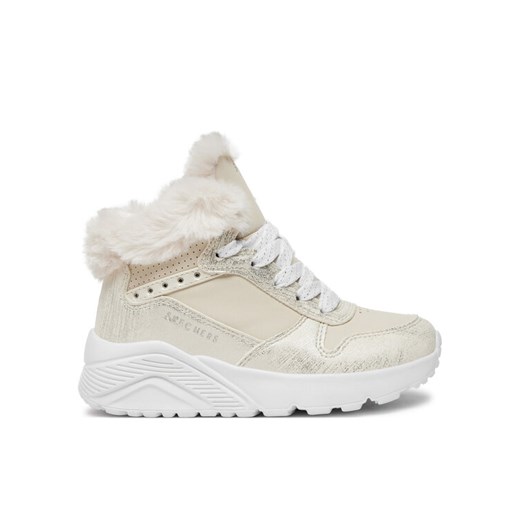 Skechers Botki Uno Lite - Comfurt Collar 310396L/NAT Écru ze sklepu MODIVO w kategorii Buty zimowe dziecięce - zdjęcie 182720302