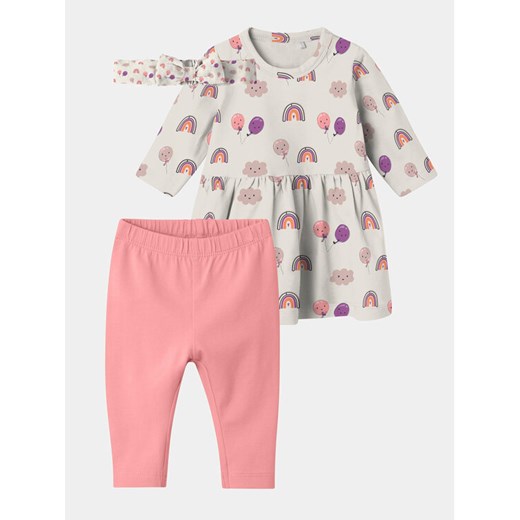 NAME IT Komplet sukienka i legginsy Vandora 13230046 Kolorowy Regular Fit ze sklepu MODIVO w kategorii Komplety niemowlęce - zdjęcie 182720370