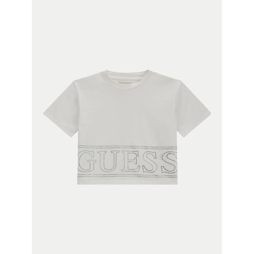 Guess T-Shirt J4YI17 K6YW4 Biały Boxy Fit ze sklepu MODIVO w kategorii Bluzki dziewczęce - zdjęcie 182720450