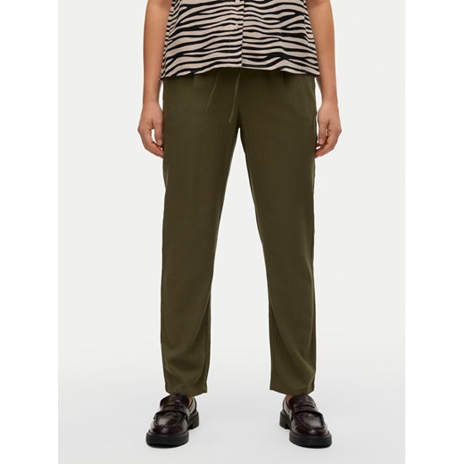 Vero Moda Spodnie materiałowe Jesmilo 10279691 Zielony Regular Fit ze sklepu MODIVO w kategorii Spodnie damskie - zdjęcie 182720532