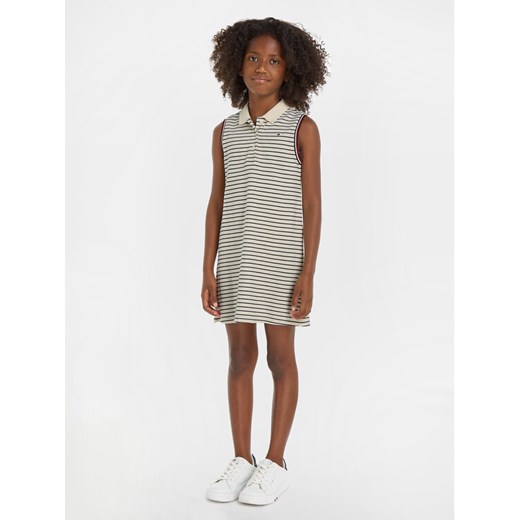 Tommy Hilfiger Sukienka letnia Classic KG0KG07980 Beżowy Regular Fit ze sklepu MODIVO w kategorii Sukienki dziewczęce - zdjęcie 182720563