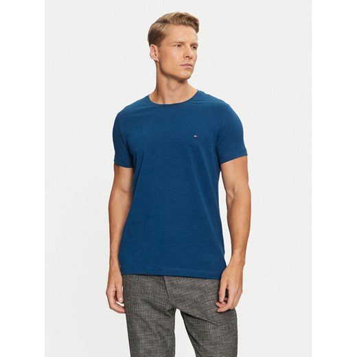 Tommy Hilfiger T-Shirt MW0MW10800 Granatowy Slim Fit ze sklepu MODIVO w kategorii T-shirty męskie - zdjęcie 182720613