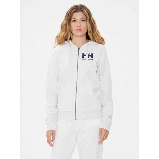 Helly Hansen Bluza W Hh Logo Full Zip Hoodie 2.0 34461 Biały Regular Fit ze sklepu MODIVO w kategorii Bluzy damskie - zdjęcie 182720632