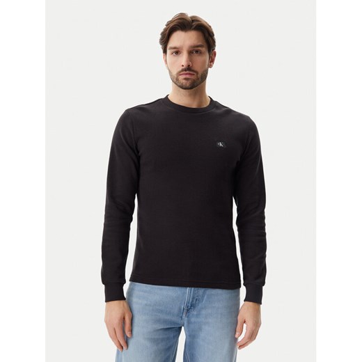 Calvin Klein Jeans Longsleeve J30J327117 Czarny Regular Fit ze sklepu MODIVO w kategorii T-shirty męskie - zdjęcie 182720644