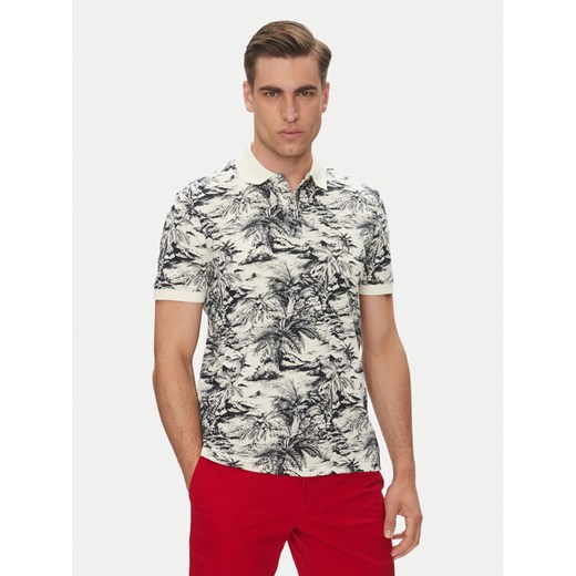 Tommy Hilfiger Polo MW0MW38475 Beżowy Regular Fit ze sklepu MODIVO w kategorii T-shirty męskie - zdjęcie 182720691
