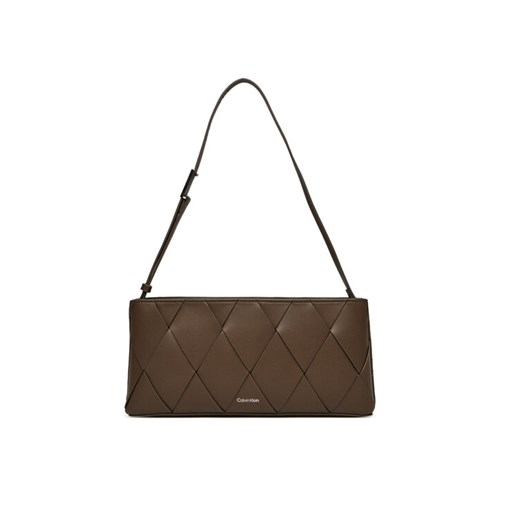 Calvin Klein Torebka Ck Woven Elongated Shoulder Bag K60K612992 Brązowy ze sklepu MODIVO w kategorii Torebki damskie - zdjęcie 182720744