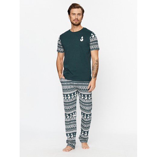 Brave Soul Piżama MLWS-149WINTERY Zielony Regular Fit ze sklepu MODIVO w kategorii Piżamy męskie - zdjęcie 182720751