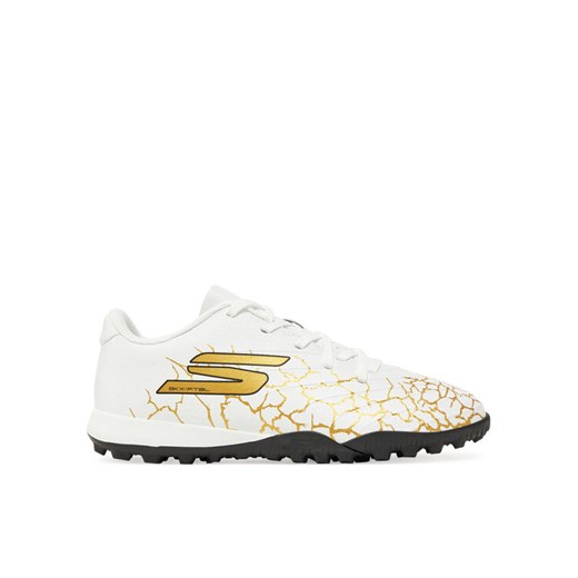 Skechers Buty do piłki nożnej SKX_1.5 Jr Youth TF 252063L/WBGD Biały ze sklepu MODIVO w kategorii Buty sportowe dziecięce - zdjęcie 182720784