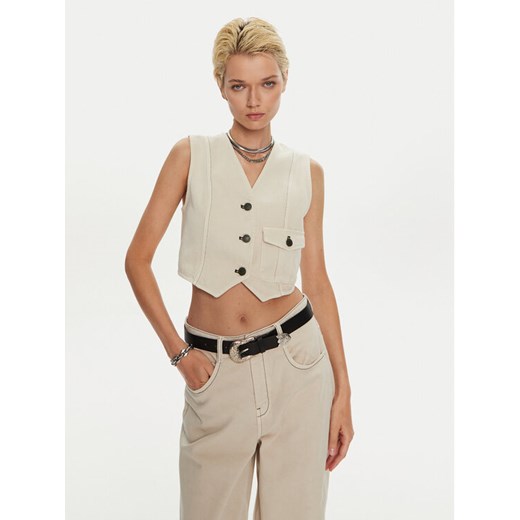 Miss Sixty Kamizelka 6L3WJ4620000 Écru Regular Fit ze sklepu MODIVO w kategorii Kamizelki damskie - zdjęcie 182720801