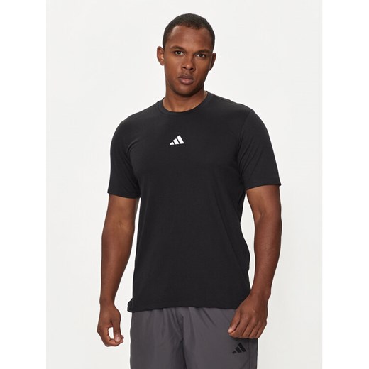 adidas T-Shirt Workout Logo IT2124 Czarny Regular Fit ze sklepu MODIVO w kategorii T-shirty męskie - zdjęcie 182720904